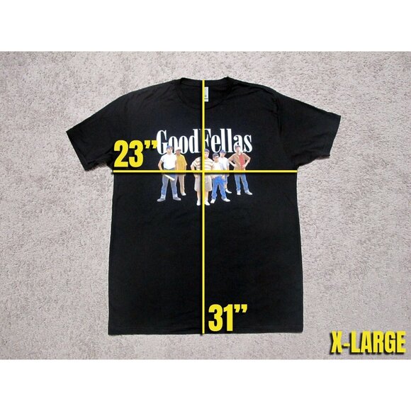Sandlot x Goodfellas movie mash-up black t-shirt men's sz XL next level apparel - Picture 4 of 4